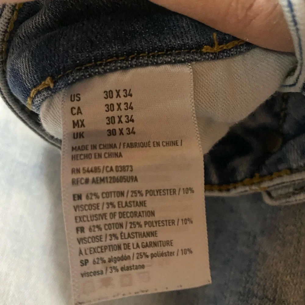 American Eagle Outfitters Faded Blue‎ Straight Jeans